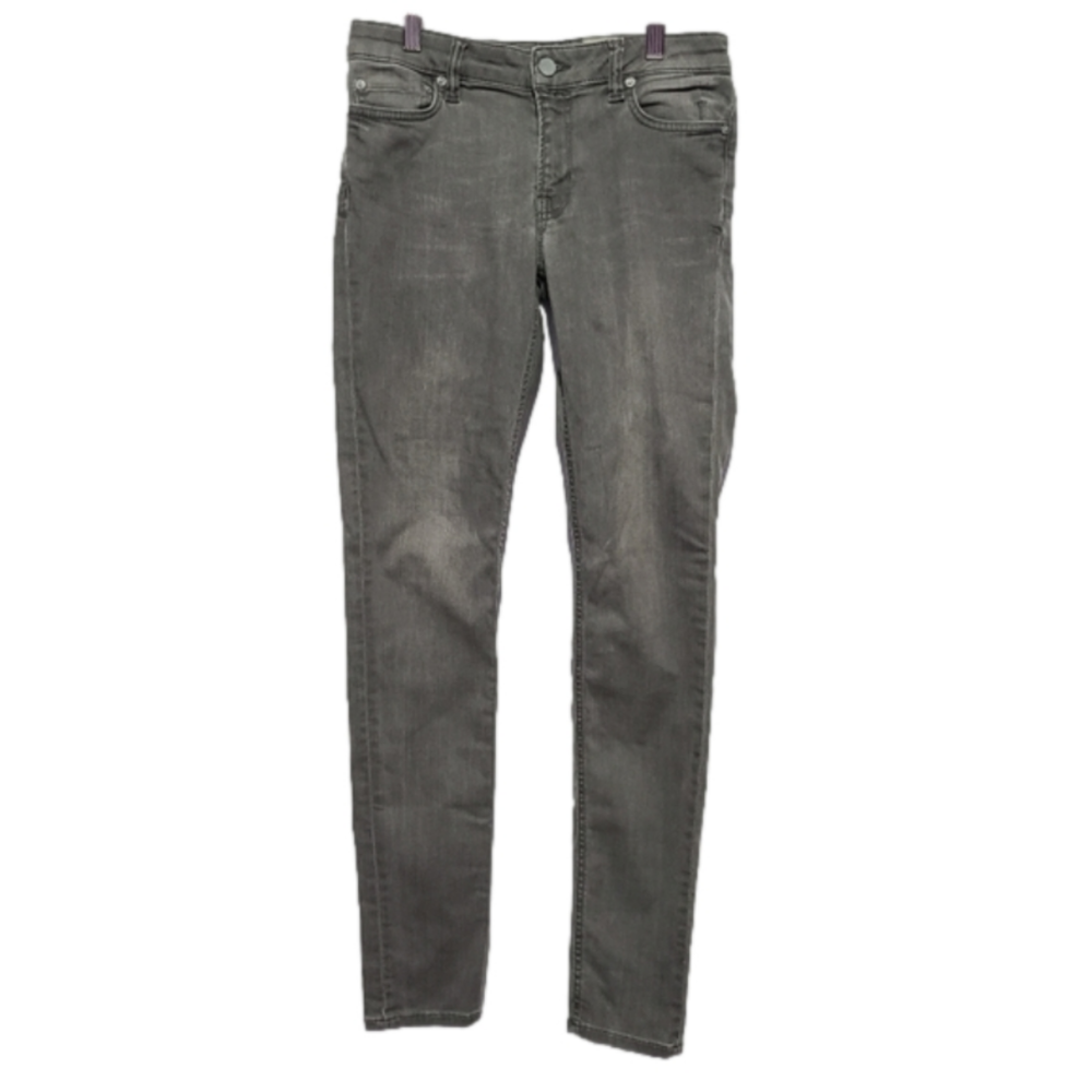 AllSaints Mast Fit Gray Low Rise Power Stretch Skinny Jeans Size 27